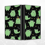 BWEGRHE Slim Credit Card Holder, Princess Frog RFID Blocking Metal Wallet for Men & Women, Aluminum Minimalist Hard Case Pocket-Sized Business Cards Organizer (Fits Up to 10 Cards)