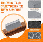shouwuhho Furniture Risers, 4 Pack Bed Risers with Non-Slip Grip and Heavy Duty Support, 1 Inch 2 Inch 3 Inch 4 Inch Height Lift for Couch, Sofa, Table, Desk, Chair, Refrigerator - Gray, 1 Inch