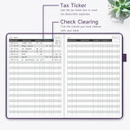 KUMEER Check Register – Elegant Check Registers for Personal Checkbook with Check & Transaction Registers, Hardcover Checkbook Log 5.2x7.6" (Purple)