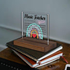 Music Teacher Gift Desk Sign, Inspirational Thank You Plaque for Band Choir Instructors, Music Educator Appreciation Decor for Classroom Office PA069