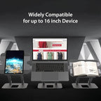 j5create Multi-Angle Aluminum Laptop Stand, Ergonomic Notebook Riser, Suitable for MacBook, Dell, HP, Lenovo, Fits Most laptops up to 16" (JTS127)