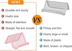 EMOMAS Business Card Holder for Desk, Office Desktop Business Card Display Holder, Mesh Business Card Holder, Desk Accessories for Women and Men, Pink(3 Pack)