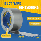 CXYARY 30 Roll Duct Tape Heavy Duty, 2 Inch x 900 Yard, Gray Waterproof Tape Any Weather, No Residue Tape for Strong Repairs, Indoor & Outdoor, Tear by Hand