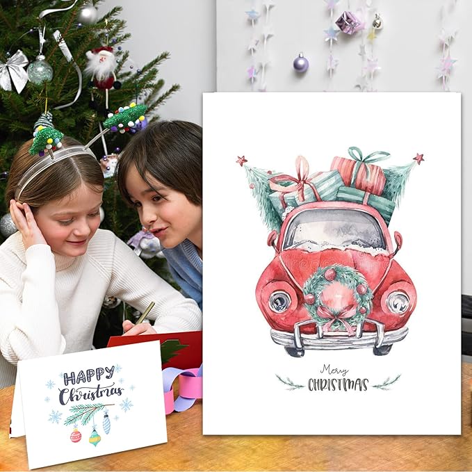 24 Sheets White Cardstock 8.5 x 11 Thick Paper, Goefun 80lb Card Stock Printer Paper for Invitations, Menus, Wedding, DIY Cards