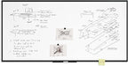 U Brands PINIT Magnetic Dry Erase White Board with Pin Strips, Black Aluminum Frame with Black Cork Strips Across The Top and Bottom (96" W x 48" H)