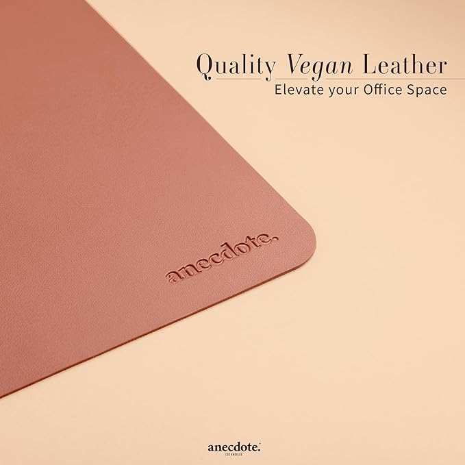ANECDOTE Vegan Leather Desk Pad - 23.6"x17" Desk Mat for Your Office. This Quality Large Mouse Pad has Chic Elegance, Professional Look & Satisfying Touch - The Perfect Leather Mouse Pad for You!