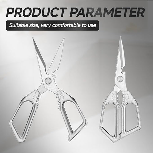 2-Pack Heavy Duty Stainless Steel Kitchen Scissors for Meat, Poultry, Chicken Bones and Turkey - Dishwasher Safe Sharp Japanese Cooking Shears, Food Scissors