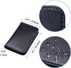 Wisdompro Business Card Holder, 2-Sided PU Leather Folio Name Card Holder Wallet Case with Magnetic Shut for Men and Women, Ultra Slim and Thin