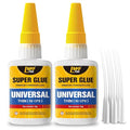 Super Glue Clear 60 Gram Liquid, All Purpose Superglue Instant Cyanoacrylate Adhesive for Plastic Ceramic Wood Leather Rubber Metal Glass Pla Shoe Sole Repair, Heavy Duty CA Oily Glue Strong Bonding