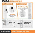 HOMEDANT 35.9" W 5 Tier Heavy Duty Garage Shelving Adjustable Metal Rack Storage Shelves Standing Shelf Unit Organizers Pantry Closet White 1Pack