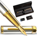 Ellington Pens Luxury Fountain Pen Set - Smooth Fine Nib - Includes 3 Ink Cartridges, Refillable Ink Converter, Gift Box - Fountain Pens For Writing, Calligraphy, Journaling (The Presidential Oath)