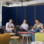 Strongbird Room Partition,Folding Privacy Divider,Office Partition Dividers,Office Dividers Wall, 10'6"W x 6'7"H,Blue