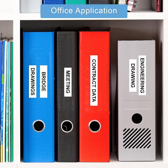 Absonic 12mm 0.47 Laminated White Tz-231 Tape Compatible for Brother Tze-231 Tze Tape 1/2 Inch Refills Work for P Touch Label Maker PTD220 PTD210 PTH110 PTP710 PT-610BT PTD400, Black on White, 6 Pack