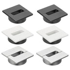 PATIKIL 2.8inch Desk Grommet, 6Pcs Cable Grommet Wire Management Cable Hole Cover Cord Organizer for Office Home Table Countertop, Black White Silver