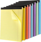 Thboxes 8 Pack Colored Legal Pads, Totally 400 Sheets Legal Pads 8 x 11.5inch College Ruled Writing Pads Wide Ruled Paper for Office, School, College, Professional
