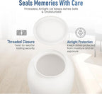 Modern Memorials Cremation Urn for Ashes - Large Urn for Man & Women - 200 Cubic Inches - Includes Velvet Storage Bag - White