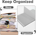 Two Pocket Folders, PANDRI 50 Pack 2 Pocket Folders, Letter Size Paper File Folder for School Office Home Business, Gray