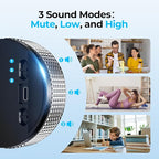 USB Rechargeable Magnetic Kitchen Timer for Cooking, Building 800mAh Battery Large Display Digital Countdown Timer, 3 Preset 5/15/25 Mins Loud Alarm for Baking Grilling Studying - Silver
