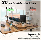 FiCiHi Adjustable Height Standing Desk with 4 Drawers,63 x 30 inches Electric Sit Stand Desk for Home Office,3 Memory Presets,Monitor Stand Riser,USB A/C Charging Port