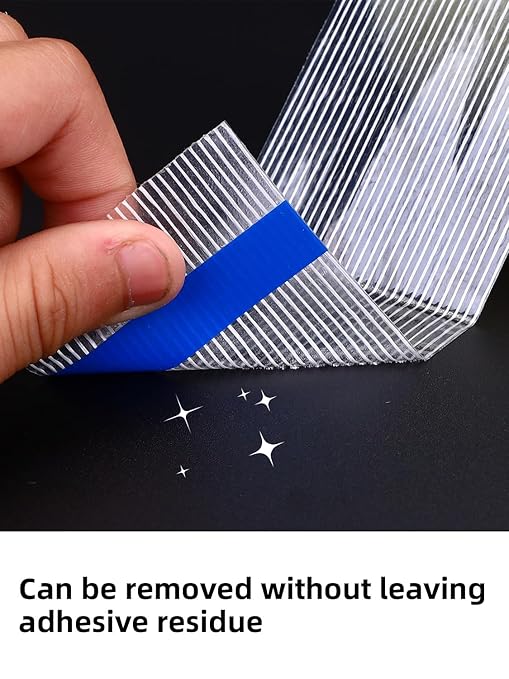 10 Pack 3/4 in×27YDS, Filament Strapping Tape, 270yds Total, Clear Fiberglass Reinforced Packing, Heavy Duty Wearproof Tape, Extra Thickness 5.5 mil