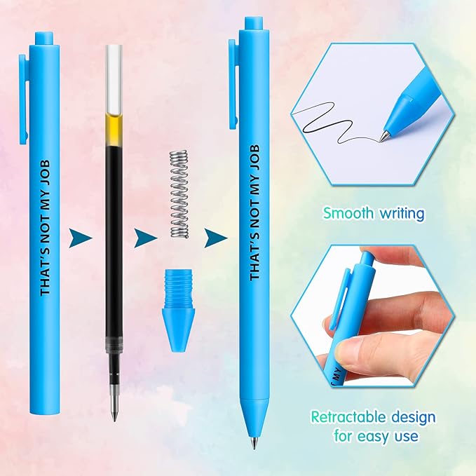 Epakh 50 Pcs Funny Pens Inspirational School Pens Bulk Positive Motivational Quotes on Ballpoint, Black Ink Pen for Adults Back to Schools Gift from Teacher(Motivational,Bright Colors)