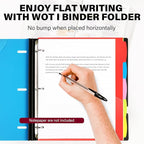 WOT I Telescoping Project Organizer 2-Pack, Refillable Binder with Dividers and Pockets, 13 Pocket Folders, 1 Inch 3 Ring Binder, Blue