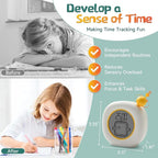 VEWINGL Productivity Timer & Clock with Alarm, Adjustable Desktop Timer for Autism, ADHD, Time Management, Ideal for Work, Study, Tasks, and Kitchen (Yellow)