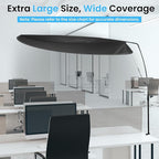 Adjustable Office Cubicle & Desk Shade – 43" Extra-Large Oval Design for Wider Coverage, Blocks Light and Distractions, Creates a Private and Comfortable Workspace