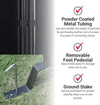 Proman Products - Galaxy 2 Panel Section Privacy Folding Screen Divider, Water Repellent Fabric Room Divider with Black Powder Coated Metal Frame for Indoors or Outdoors (Black)