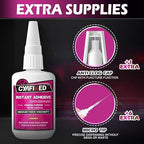 Medium-Thick Super Glue for Wood Plastic Ceramic, 56.8 Gram (2oz) All Purpose Clear Cyanoacrylate Adhesive, Heavy Duty CA Glue for 3D Printing PLA Model Shoe Aquarium Leather Glass Rubber Craft