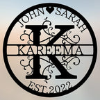 Personalized Last Name Metal Signs - Custom Metal Signs - Split Letter Monogram - Family Sign- Wall Art - Outdoor Wall Decor - Housewarming Gift for Couple - Personalized Wedding Gift