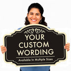 Custom Metal Decorative Signs, Personalized Aluminum, Custom Driveway Signs, Waterproof, Design 2 Black Charcoal 10x7 In