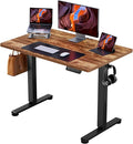 ErGear Electric Standing Desk, 44 x 24 Inches Height Adjustable Stand up Desk, Sit Stand Home Office Desk, with Two-Piece Desktop (Vintage Brown)
