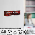 Engraved Custom Door Plate Burgundy Plastic Office Door Sign with White Letters - Made in USA 2x6 B26