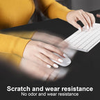 DAWNTREES Laptop Mat for Desk,PU Leather Desk Protector Pad,Non Slip, 23.6" x 13.8" Large Mouse Pad and Keyboard Mat, Waterproof Writing Pad for Office and Home (Black)