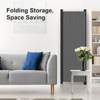 Kecreque Privacy Screen Room Divider as Dressing Screen 4 Panel Wall Room Divider with 3 Wider Feet Portable Wall 6FT Partition Wall for Office Dining Room Children's Separate Rooms,Grey