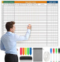 Lincia Extra Large Make Ready Board Property Management Kit, 36 x 45 Inch Make Ready Dry Erase Board with Lines Office Visual Work Checklist Project for Scheduling Tracking Progress