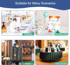 Wbtran Slanted Back Acrylic Sign Holder 4 x 6, Clear Tabletop Stands for Display, Plastic Paper Sign Holders for Office, Home, Restaurant (6 Pack)