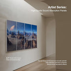 UMIACOUSTICS 8 Pcs 0.7Inch Thick Art Acoustic Panels, Total 47.2” x 31.5” Decorative Acoustical Wall Panels, Sound Absorbing Art Panels for Home, Office, Hotel, Astral Mystery Realm