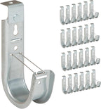 ICC Ceiling Mount J Hook 2” with Retainer Clip - Galvanized Steel Cable Management Hooks for Hanging Cable - Rust-Resistant, EIA and TIA Compliant - 2 Inch 25-Pack