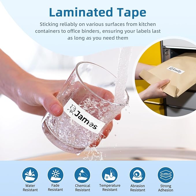 Airmall TZe-251 Compatible with Brother Label Maker Tape 24mm .94 White Replacement for Brother P-Touch Label Tape TZe251 TZ-251 Black on White 1 Inch for PT D610BT D600 700 P710BT PTP750W, 4-Pack