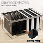 Nordun Extra Capacity Plastic Hanging File Folder Letter Size,12 Pack Reinforced Hang Folders with Heavy Duty 2 Inch Expansion,Durable Hanging Organizer Designed for Bulky Files(Black)
