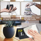 PigPotParty Acrylic Mini Chalkboard Signs for Food, 12 Pcs 4"x3" Small Food Labels for Party Buffet, Glossy Black Table Place Cards for Wedding, Elegant Event Decorations, w/ 2 Wet Erase Markers