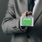 1 Pack Visitor Badges with Carbon Copy Visitor Stickers Letter Size Visitor Log Book Protecting Privacy Pages Register Book Business Guest Name tag for School Clinics Church-225 Badges 30 Memo Pages