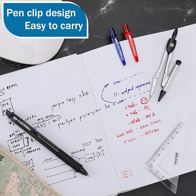 16 Pcs Retractable Gel Pens Fine Point (0.5mm) Rollerball Pens for Smooth Writing (Black&Red&Blue Ink) for Women Men Journaling School and Office Supplies Use…