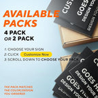 Custom Outdoor Metal & Aluminum Signs, Personalized Business Safety Signs, Waterproof White Aluminum (Black, 24x18 In)
