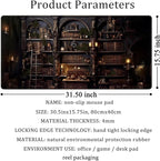 Black Vintage Gothic Desk Mat Black Dark Academia Desk Pad Medieval Bookshelf Large Flower Mouse Pad XXL Plant Mousepad Extended Laptop Computer Keyboard Mat Office Desk Decor 31.5x15.8 in