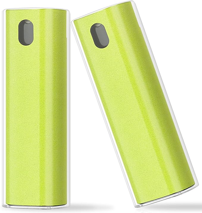 2 Pcs Fingerprint Proof Screen Cleaner,3 in 1Touchscreen Mist Cleaner Spray Wipe Cleaner Fingerprint-Proof Soft Fiber Flannel,Safe for All Phones Glasses Tablet Laptop TV Watch Screens(Green)