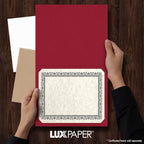LUXPaper 9.5" x 12" Certificate Holders | Burgundy Linen | 100lb. Cover | 250 Qty