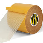 MILEQEE Double-Sided Mesh Carpet Tape Heavy Duty, 2.4in x 66FT (20m), Large Durable Duct Cloth Tape, High Stickiness Strong 2 Sided Tape for Rugs, Removable Multipurpose Tape, Easy Tear